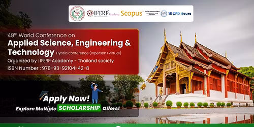 49th World Conference on Applied Science, Engineering & Technology (WCASET)