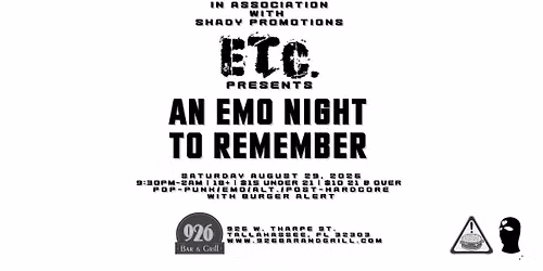 ETC. AN EMO NIGHT TO REMEMBER!