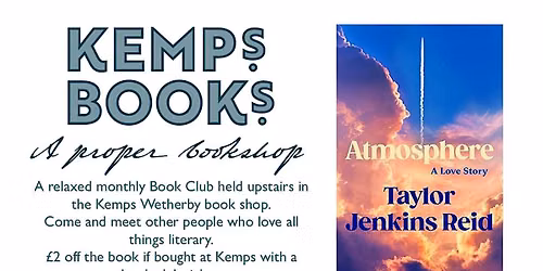 WETHERBY BOOK GROUP - TUESDAY - Atmosphere - Taylor Jenkins Reid
