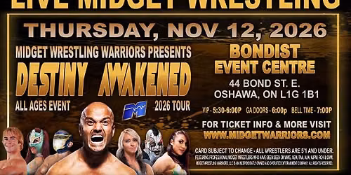 Midget Wrestling Warriors "Destiny Awakened" 2026 Tour