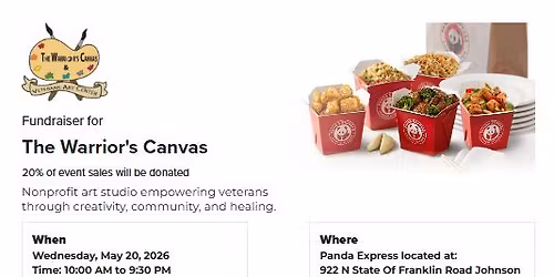 Panda Express Fundraiser for The Warrior\u2019s Canvas