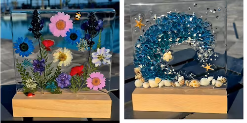LED Tabletop Light Class - Flowers or Beach at Fifers
