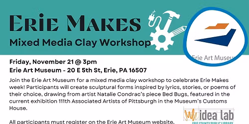 Erie Makes: Mixed Media Clay Workshop @Erie Art Museum