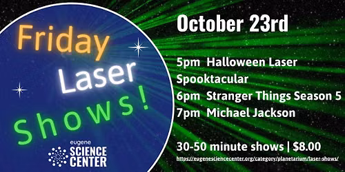 Halloween Laser Shows:  Spooktacular, Stranger Things, Michael Jackson