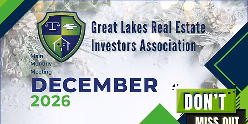 Holiday Party! Our Monthly In-Person Main Meeting for RE Investors