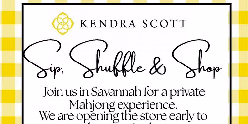 Shop, Sip & Shuffle at Kendra Scott Savannah