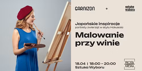 Malowanie przy winie: \u201eJapo\u0144skie inspiracje: portrety zwierz\u0105t w stylu Hokusaia