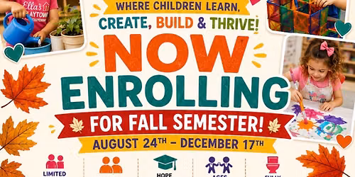 Ella\u2019s Playtown Fall Enrollment 