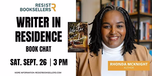 "Writer in Residence" Book Chat with Rhonda McKnight