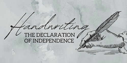 Handwriting the Declaration of Independence