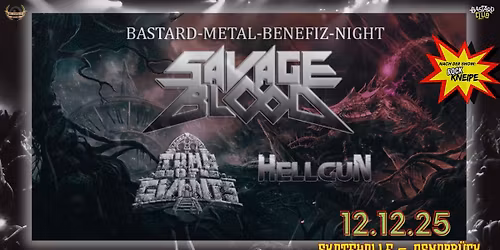 Bastard-Benefiz-Metal-Night: SAVAGE BLOOD & G\u00e4ste \/\/ @Skatehalle OS