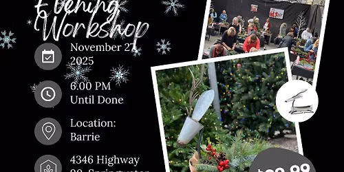 IY Sitting Reindeer w\/ Greens Evening Workshop (Barrie Location)