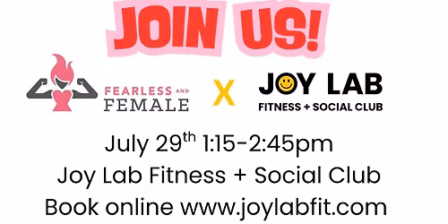 Fearless+Female: Self-Defense Class for Women and Girls at Joy Lab Fitness