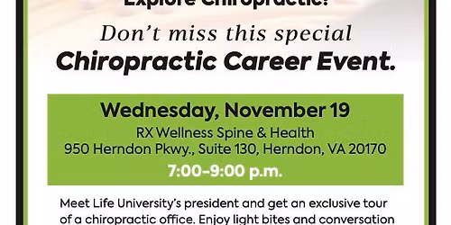 Soar with Us: Chiropractic Career Night at RxWellness Spine & Health