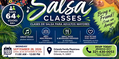\u00a1A Bailar! Senior Salsa Classes 64+ | Dance, Laugh & Connect