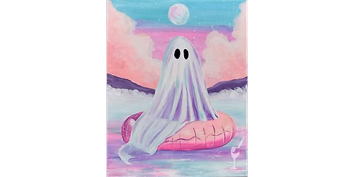 Floating Cotton Candy Ghost - Paint and Sip in San Antonio | Classpop!\u2122