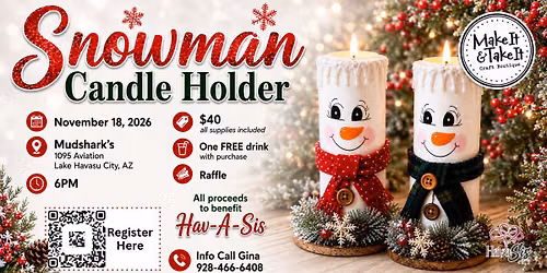 SNOWMAN CANDLE HOLDER