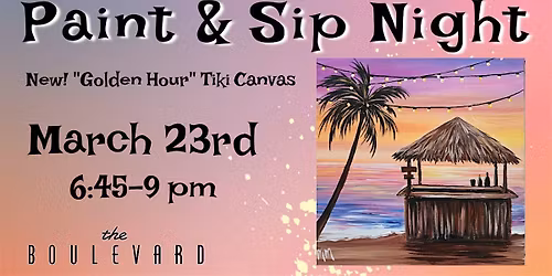 Golden Hour Tiki Canvas Paint Night