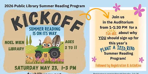 Summer Reading Program KICKOFF at Noel Wien Library
