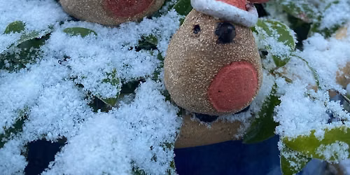 A Family of Festive Robins Pottery Workshop for beginners