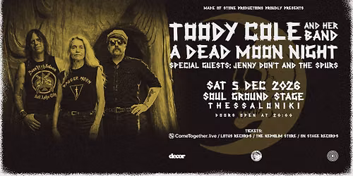 DEAD MOON NIGHT w\/ Toody Cole & her band plus special guests Jenny Don't & The Spurs || 05.12.2026
