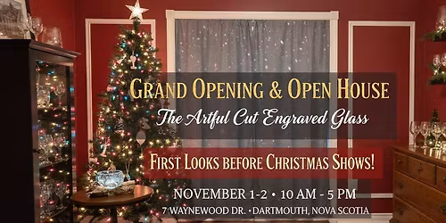 The Artful Cut Engraved Glass Grand Opening & Christmas Open House
