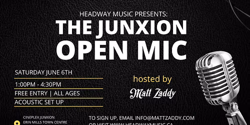The Junxion All Ages Open Mic Sat. June 6th!