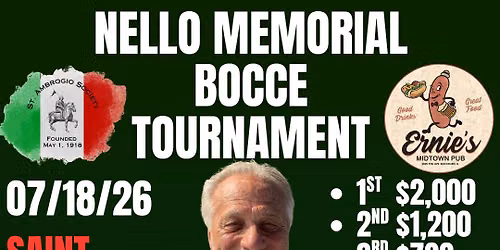 Nello Memorial Bocce Tournament