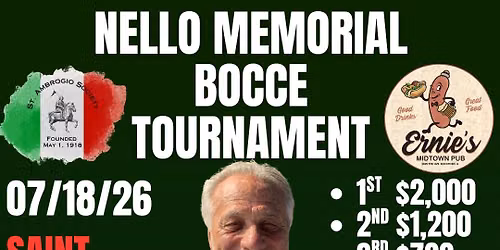 Nello Memorial Bocce Tournament