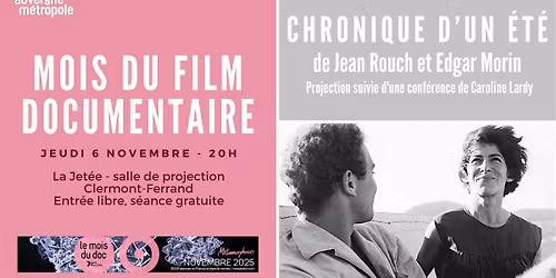 Mois du film : Chronique d'un e\u0301te\u0301