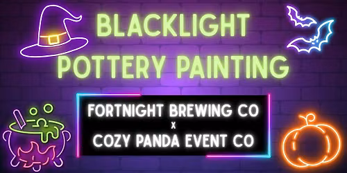 Blacklight Pottery Painting with Cozy Panda