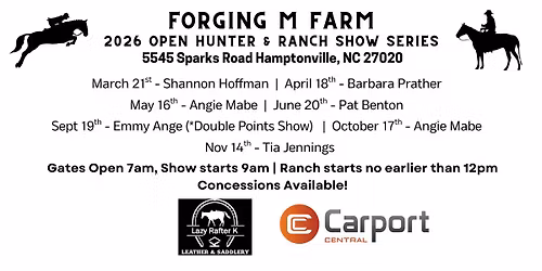 2026 Open Hunter & Ranch Show Series @ FMF - October 17th Show