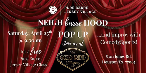FREE Pop Up Barre Class with Pure Barre Jersey Village