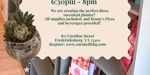 Whimsical  Disco Succulent Planter Evening Class 