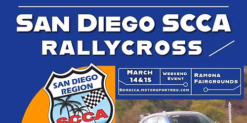 San Diego SCCA-RallyCross March 14 & 15, 2026