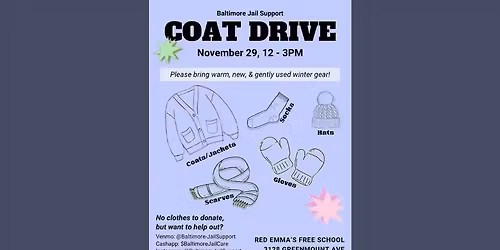 Baltimore Jail Support Winter Coat Drive