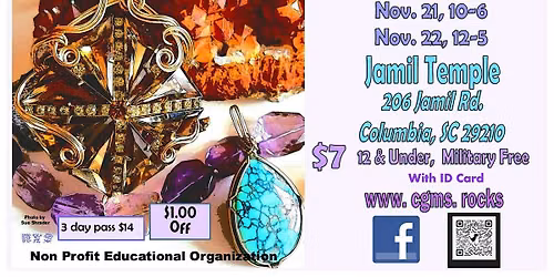 58th Columba, SC Gem, Mineral, & Jewelry Show