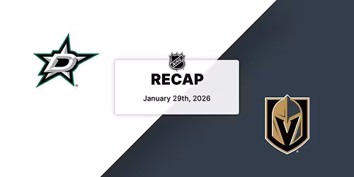 Dallas Stars vs. Vegas Golden Knights