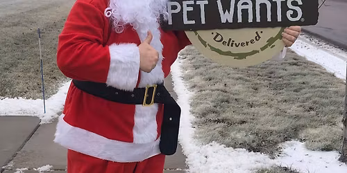 Pictures with Santa & paw print ornaments