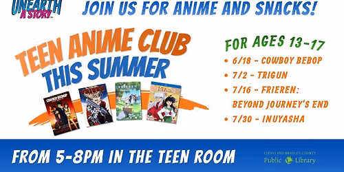 Teen Anime Club This Summer!