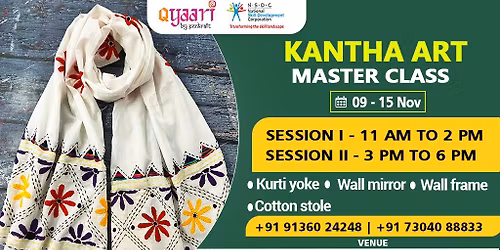 Qyaari by Penkraft Kantha Art Masterclass!
