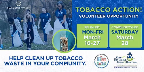 Tobacco Week of Action BZP Riverside Volunteer Event
