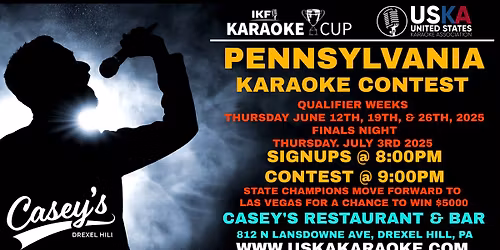 Thursday Karaoke at Casey's in Drexel Hill, PA (Delaware County, PA)