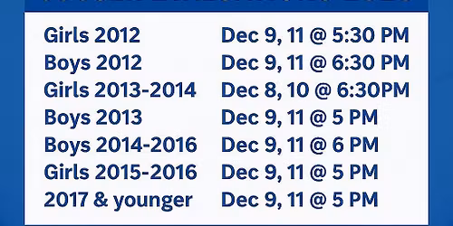 Gulf Breeze Futbol Academy Mid-Season Evals Dec 8th-11th 2025
