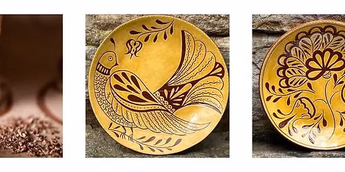 Redware Sgraffito Plate - October 17