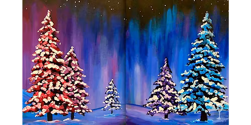 Bright Christmas Trees - Paint and Sip in San Antonio | Classpop!™
