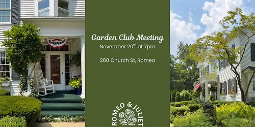 Monthly Garden Club Meeting