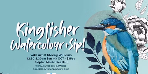 Watercolour Kingfisher Paint+Sip | Skipton