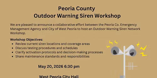Peoria County Outdoor Warning Siren Workshop - West Peoria
