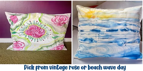 Pillow Talk hand painted 20 by 20 pillow workshop